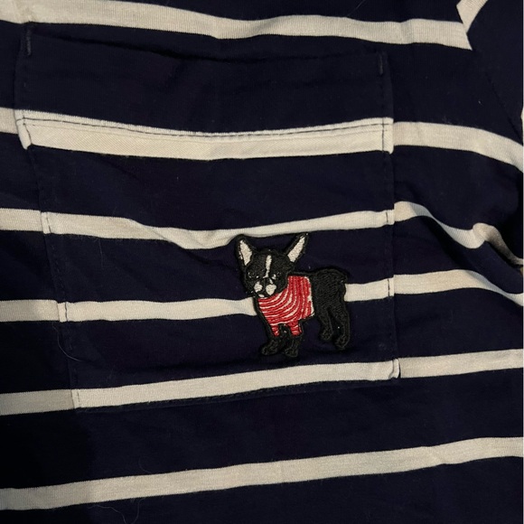 Kate spade cropped pant PJ set - striped with Boston terrier - Picture 5 of 5